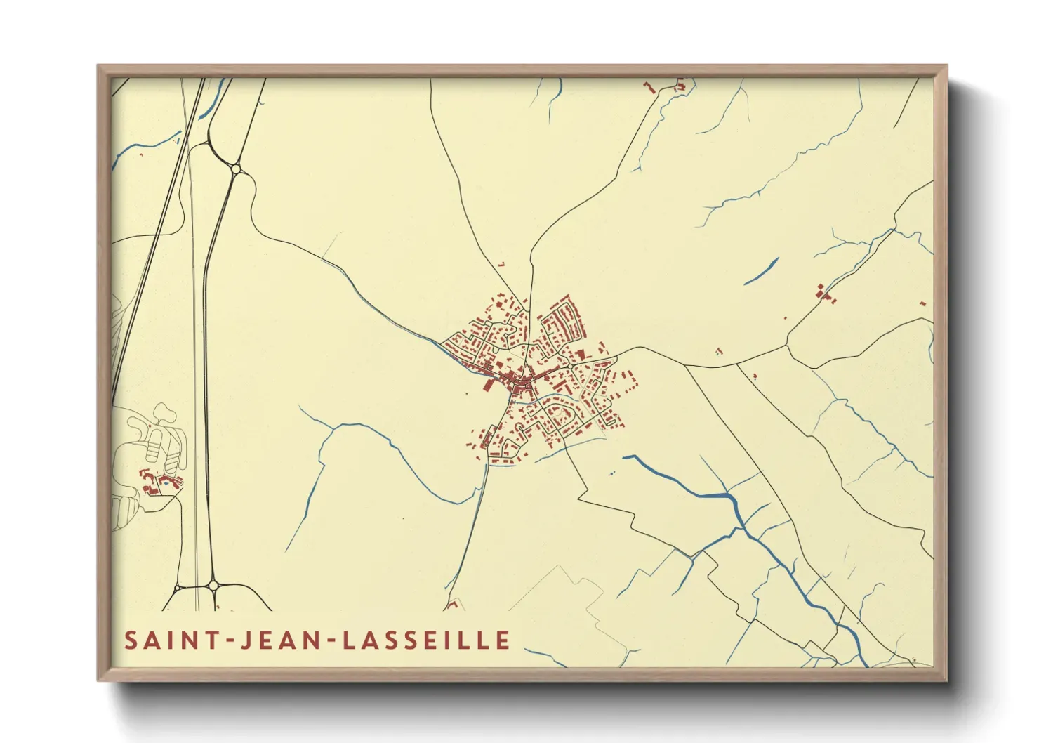 Un poster carteSaint-Jean-Lasseille