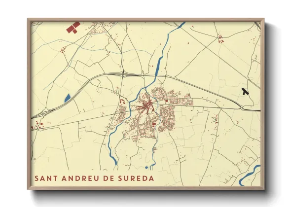Une affiche de carte sur Sant Andreu de Sureda
