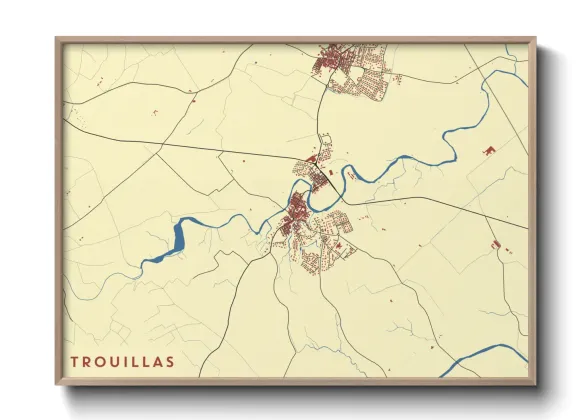 Une affiche de carte sur Trouillas