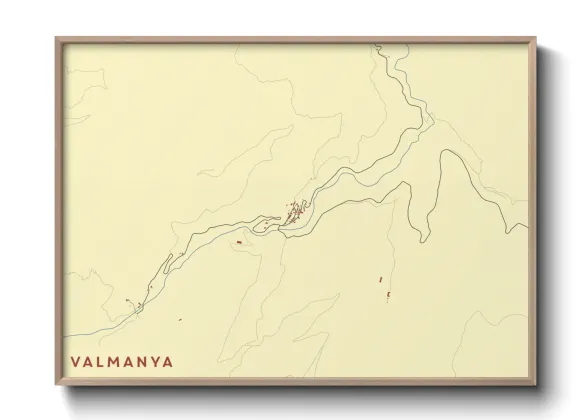 Une affiche de carte sur Valmanya