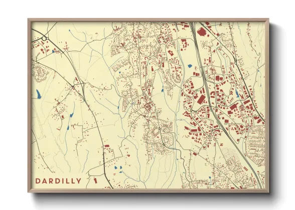 Une affiche de carte sur Dardilly