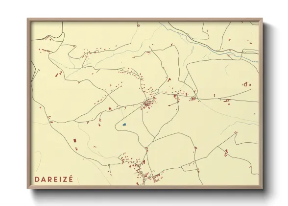 Une affiche de carte sur Dareizé
