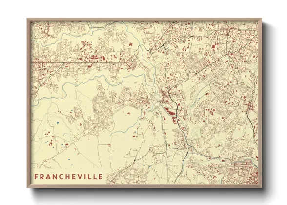 Une affiche de carte sur Francheville