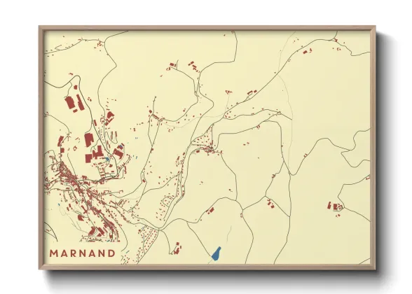 Une affiche de carte sur Marnand