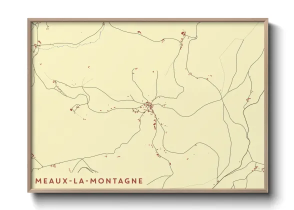 Une affiche de carte sur Meaux-la-Montagne