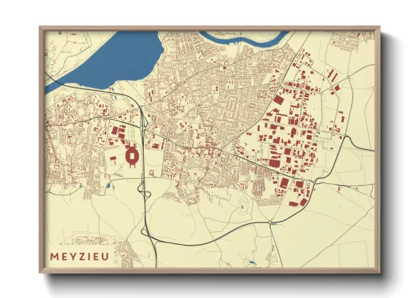 Une affiche de carte sur Meyzieu