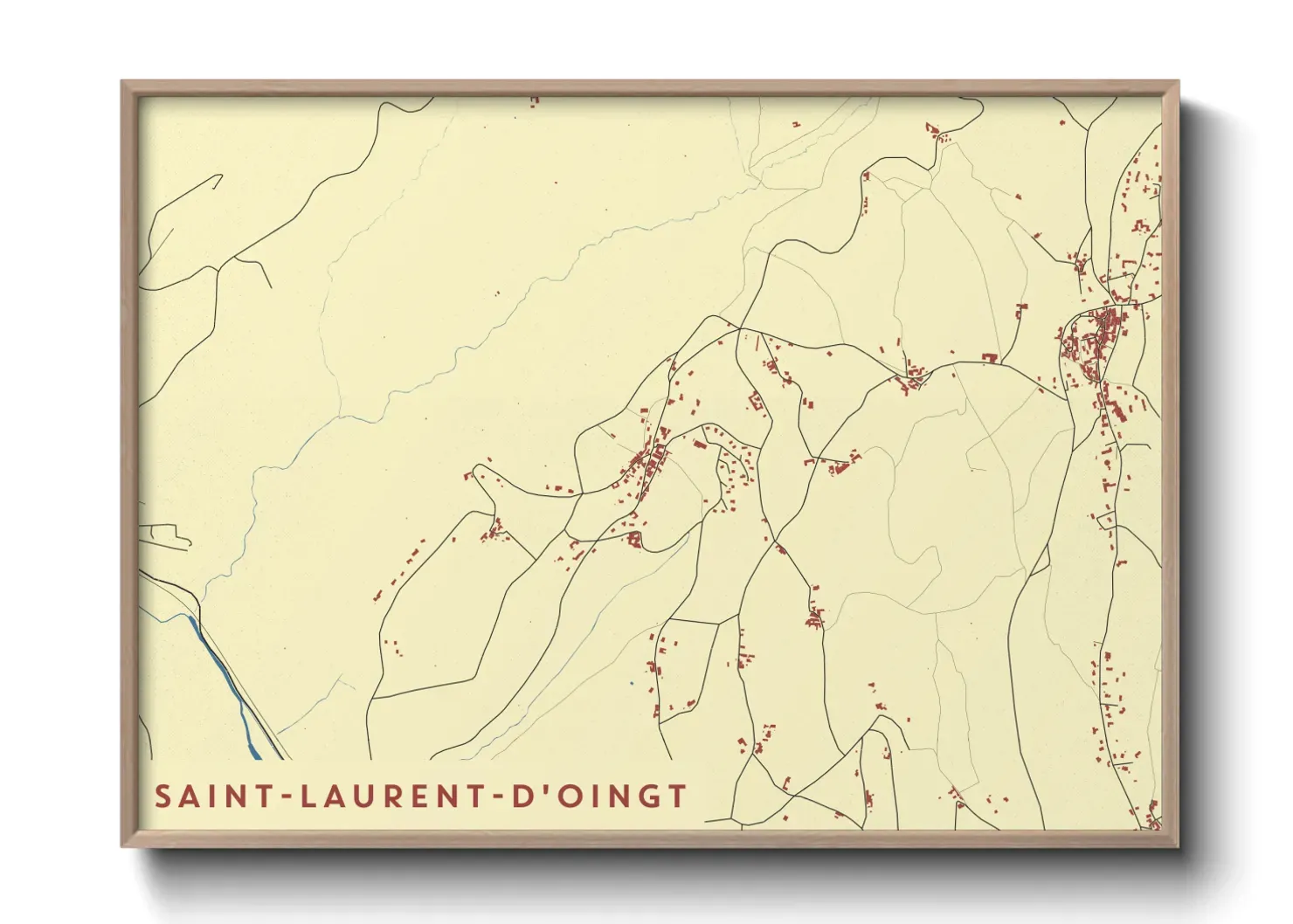 Un poster carteSaint-Laurent-d'Oingt