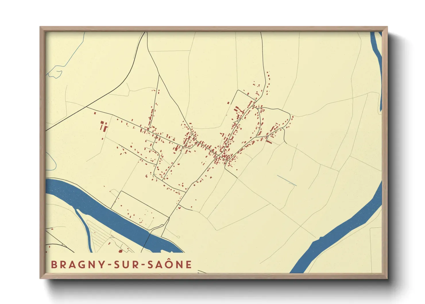 Un poster carteBragny-sur-Saône