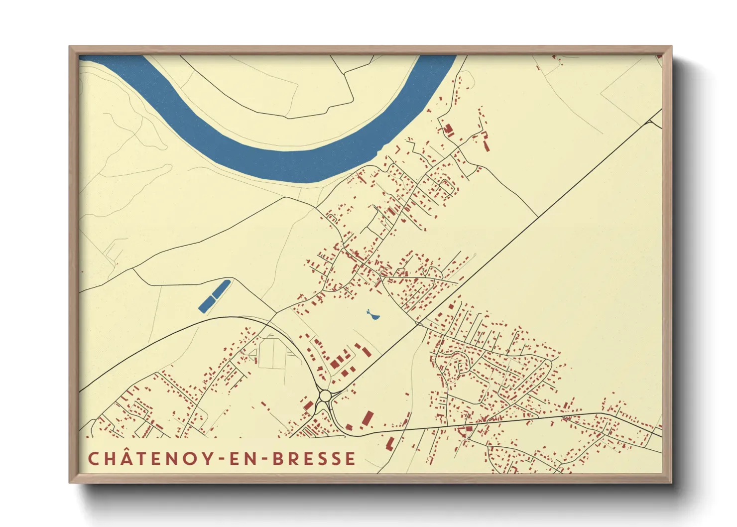 Un poster carteChâtenoy-en-Bresse