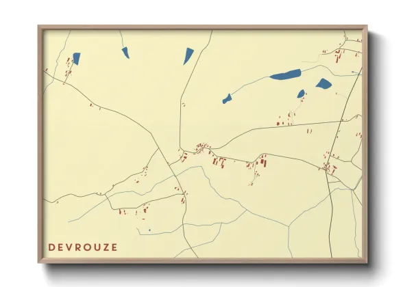 Une affiche de carte sur Devrouze