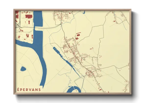 Une affiche de carte sur Épervans