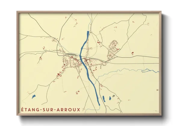 Une affiche de carte sur Étang-sur-Arroux