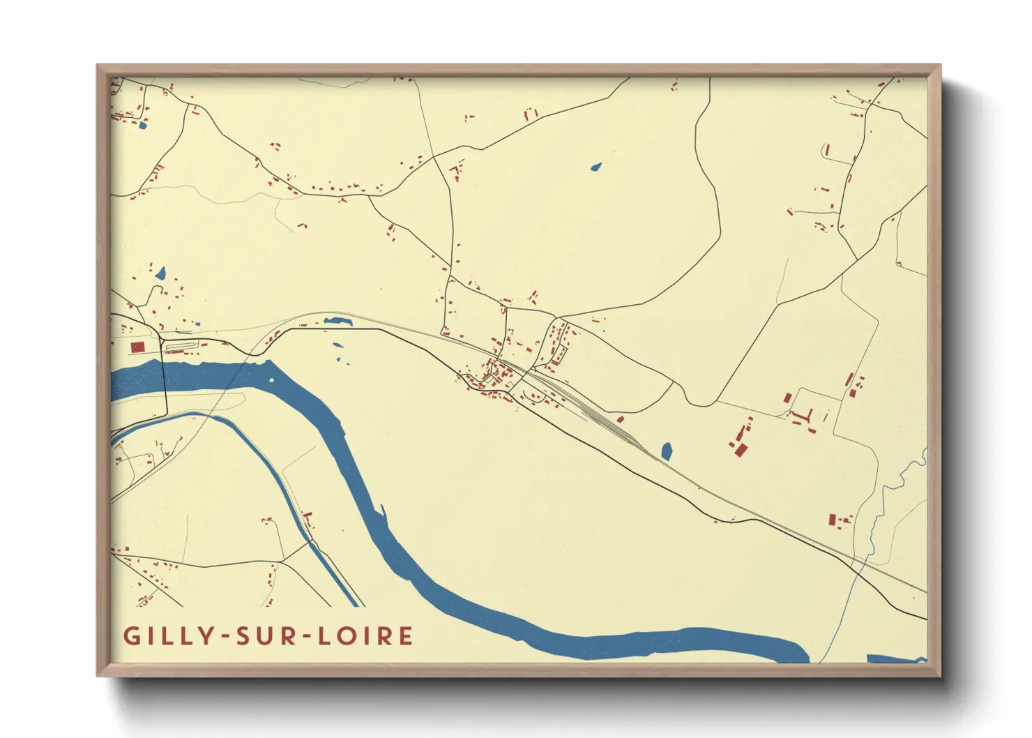 Un poster carteGilly-sur-Loire