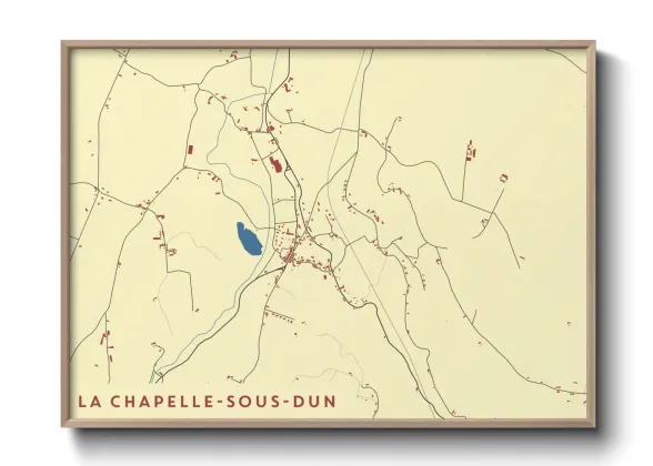 Une affiche de carte sur La Chapelle-sous-Dun