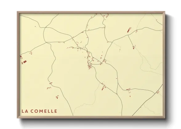 Une affiche de carte sur La Comelle
