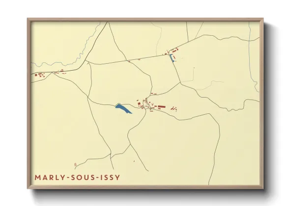 Une affiche de carte sur Marly-sous-Issy