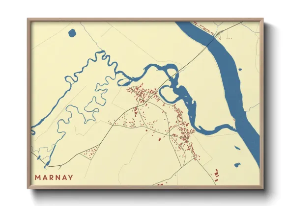 Une affiche de carte sur Marnay
