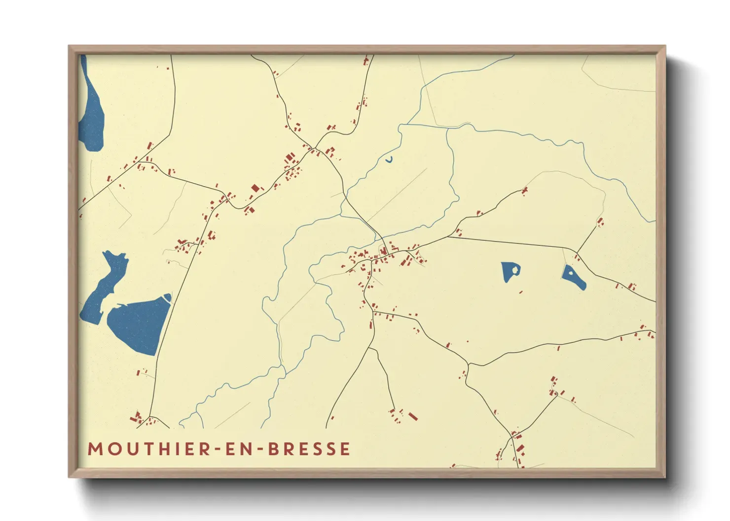 Un poster carteMouthier-en-Bresse