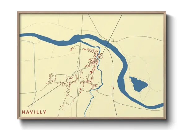 Une affiche de carte sur Navilly