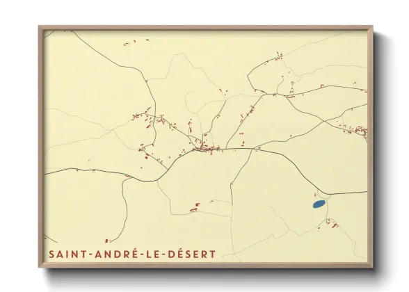 Une affiche de carte sur Saint-André-le-Désert