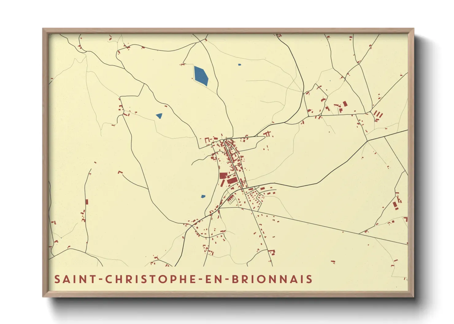 Un poster carteSaint-Christophe-en-Brionnais