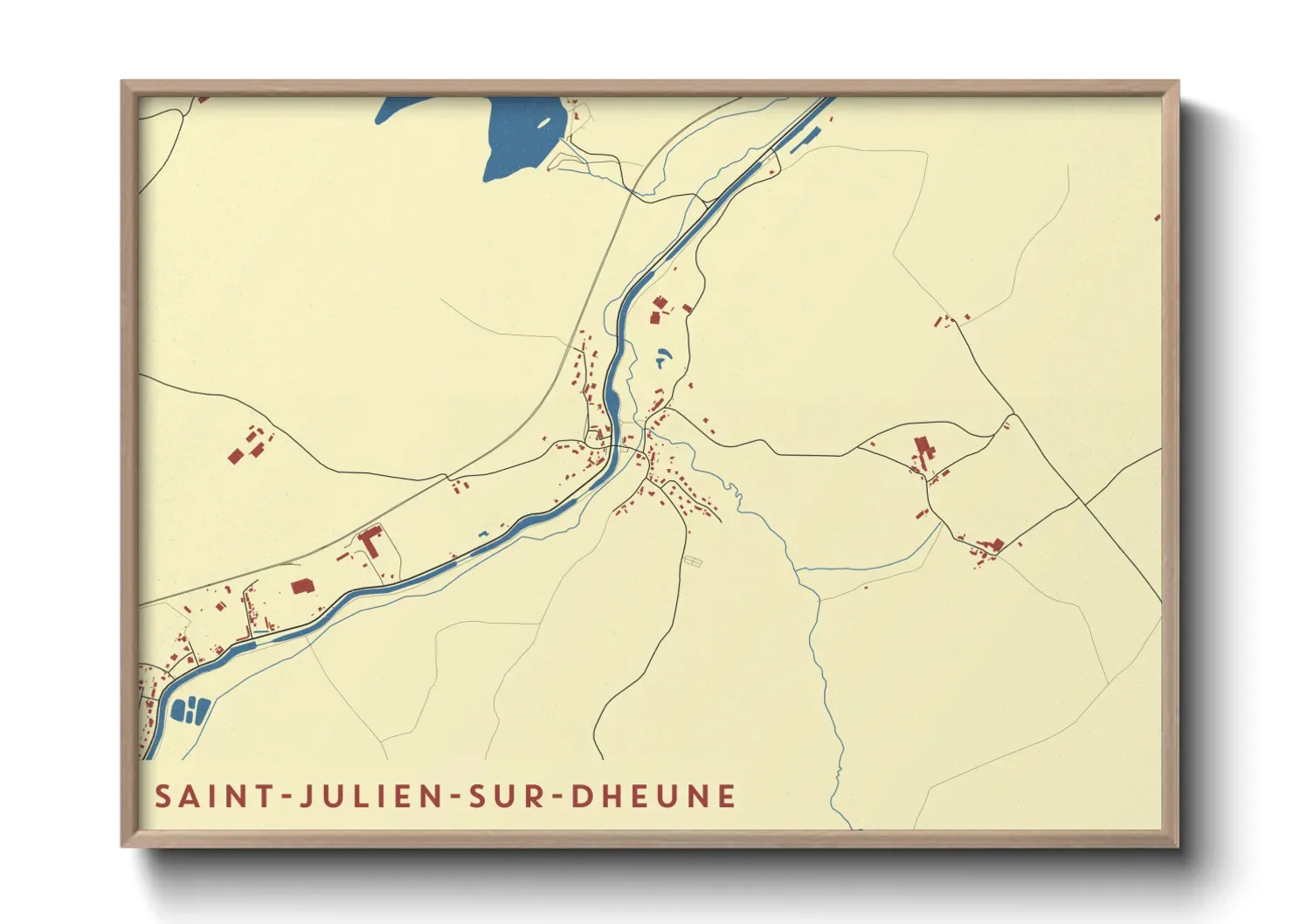 Un poster carteSaint-Julien-sur-Dheune