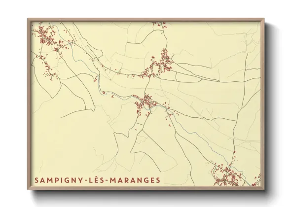 Une affiche de carte sur Sampigny-lès-Maranges