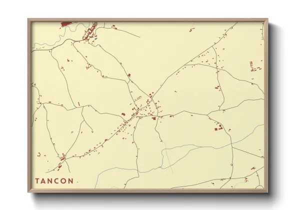 Une affiche de carte sur Tancon
