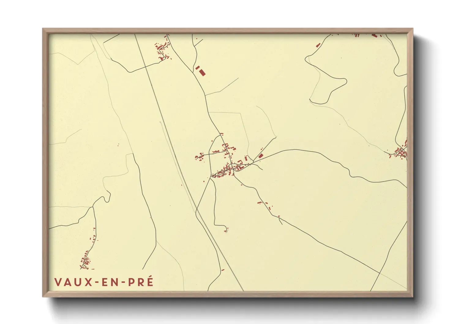 Un poster carteVaux-en-Pré