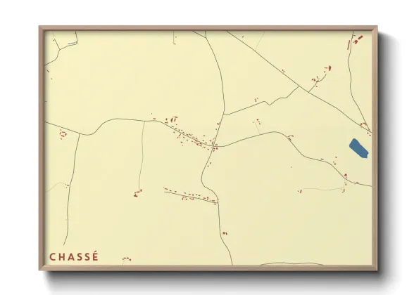 Une affiche de carte sur Chassé