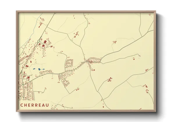 Une affiche de carte sur Cherreau