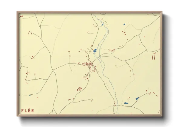 Une affiche de carte sur Flée