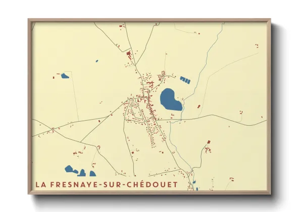 Une affiche de carte sur La Fresnaye-sur-Chédouet