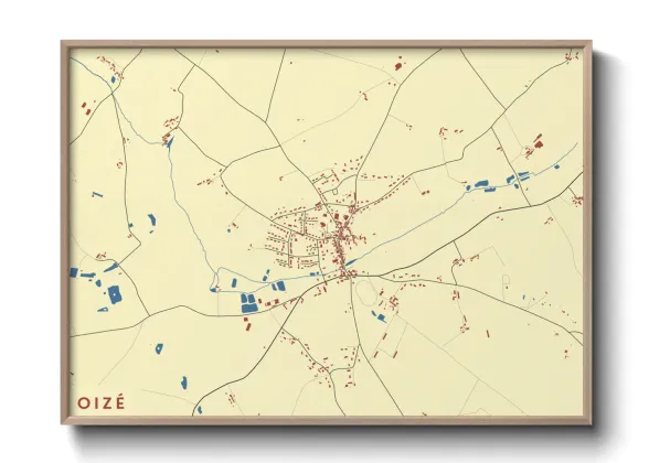 Une affiche de carte sur Oizé