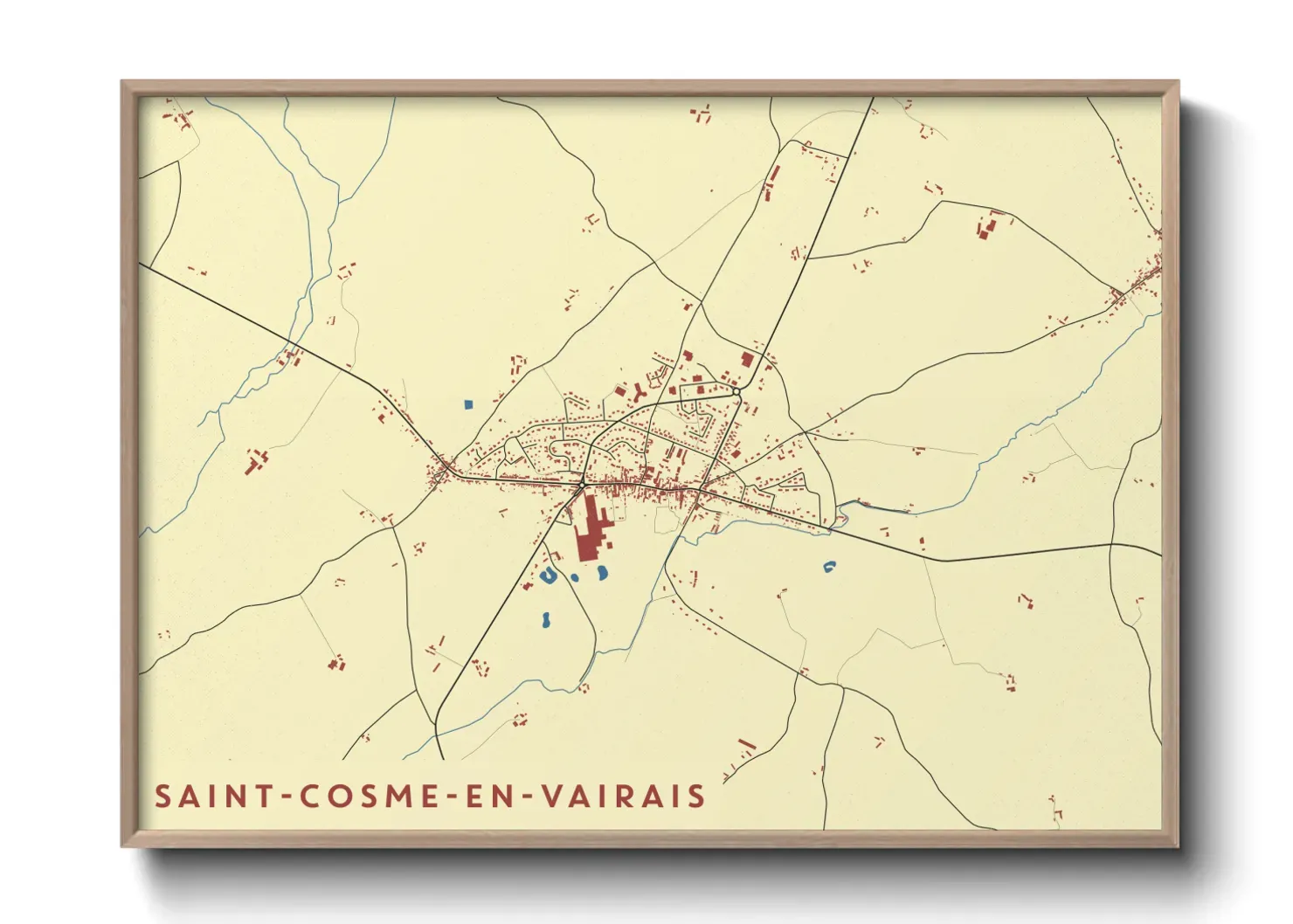 Un poster carteSaint-Cosme-en-Vairais