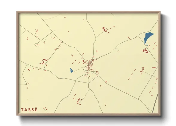 Une affiche de carte sur Tassé