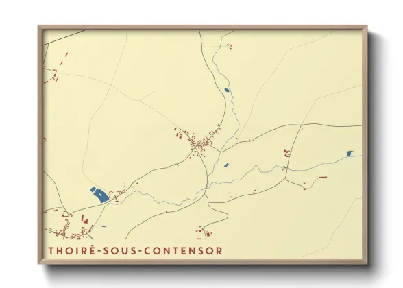 Une affiche de carte sur Thoiré-sous-Contensor
