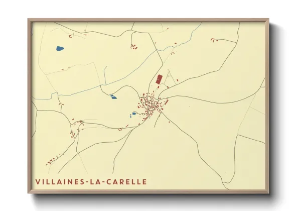 Une affiche de carte sur Villaines-la-Carelle