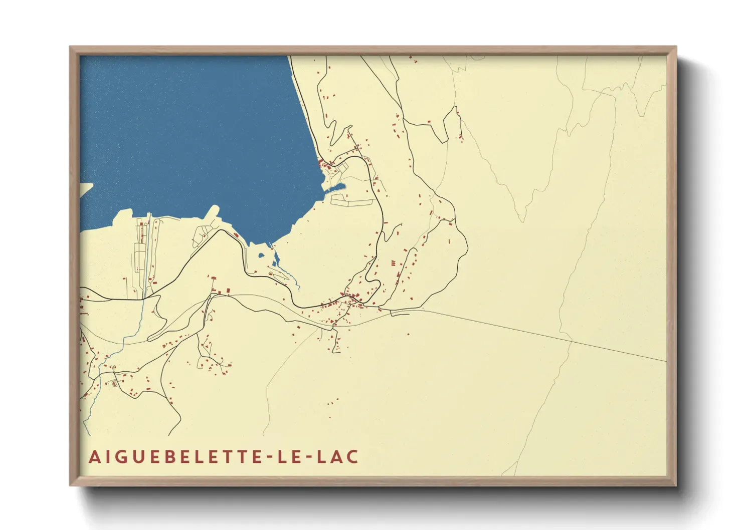Un poster carteAiguebelette-le-Lac