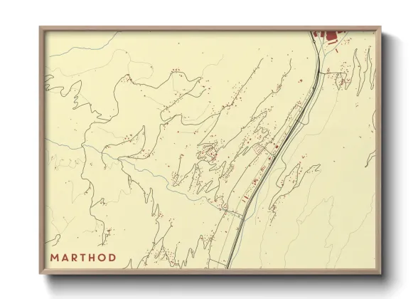 Une affiche de carte sur Marthod