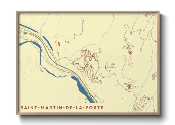Une affiche de carte sur Saint-Martin-de-la-Porte