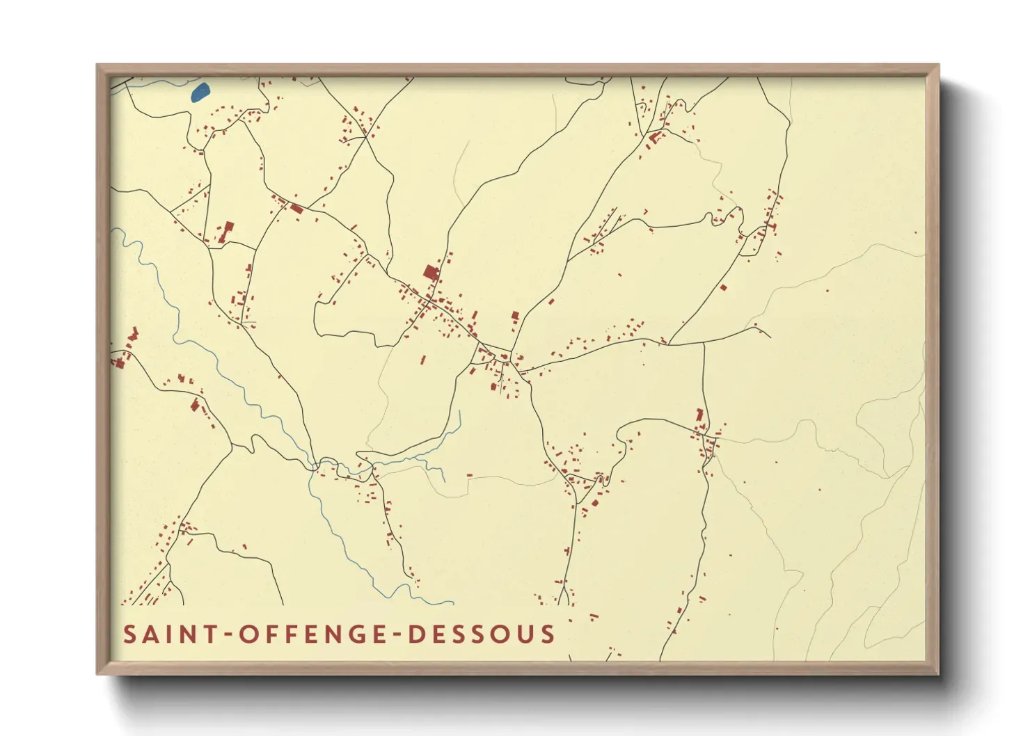 Un poster carteSaint-Offenge-dessous