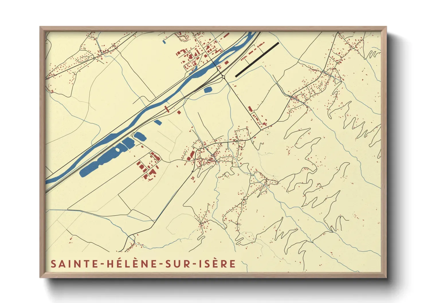 Un poster carteSainte-Hélène-sur-Isère