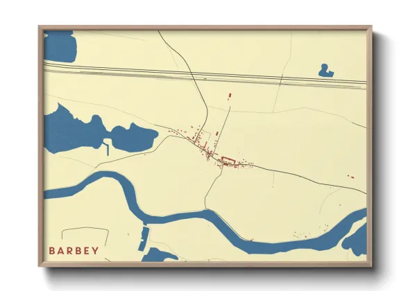 Une affiche de carte sur Barbey