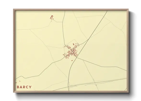 Une affiche de carte sur Barcy