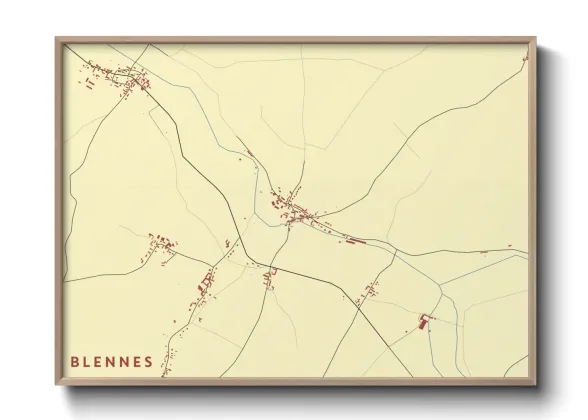 Une affiche de carte sur Blennes