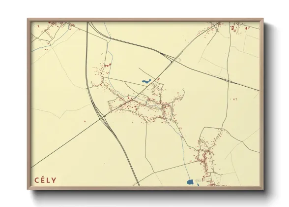 Une affiche de carte sur Cély