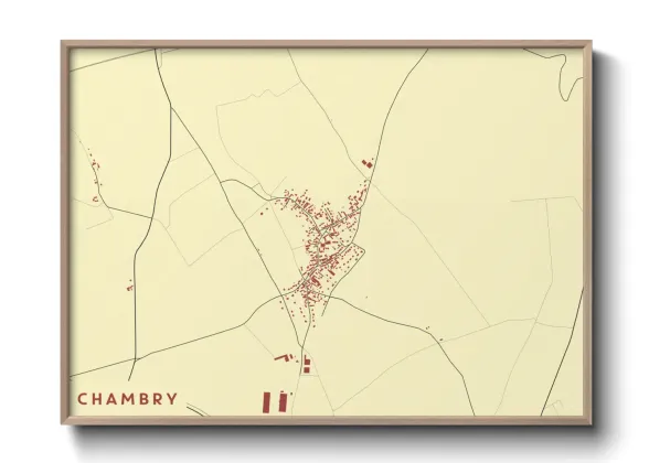 Une affiche de carte sur Chambry