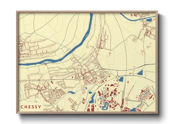 Une affiche de carte sur Chessy