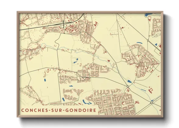 Une affiche de carte sur Conches-sur-Gondoire